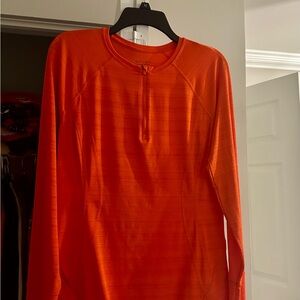Athleta Orange Long Sleeve Top
